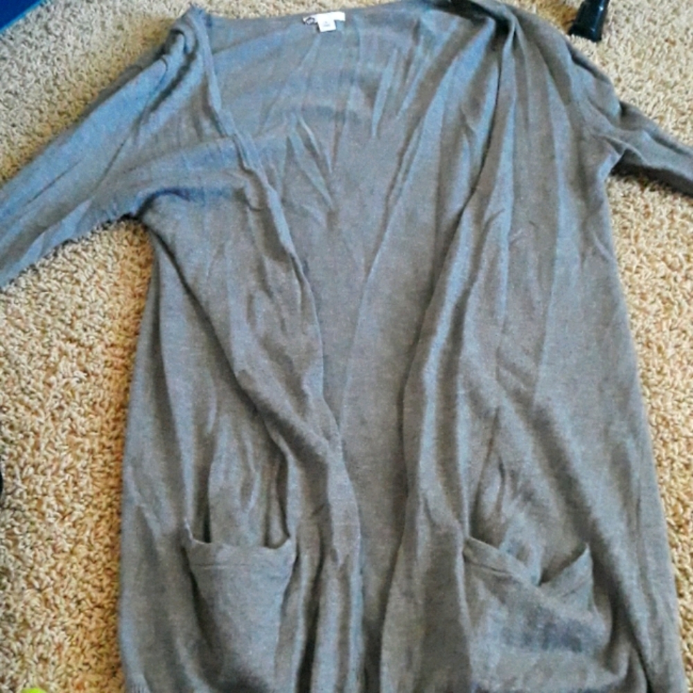 Womens Gray Cardigan